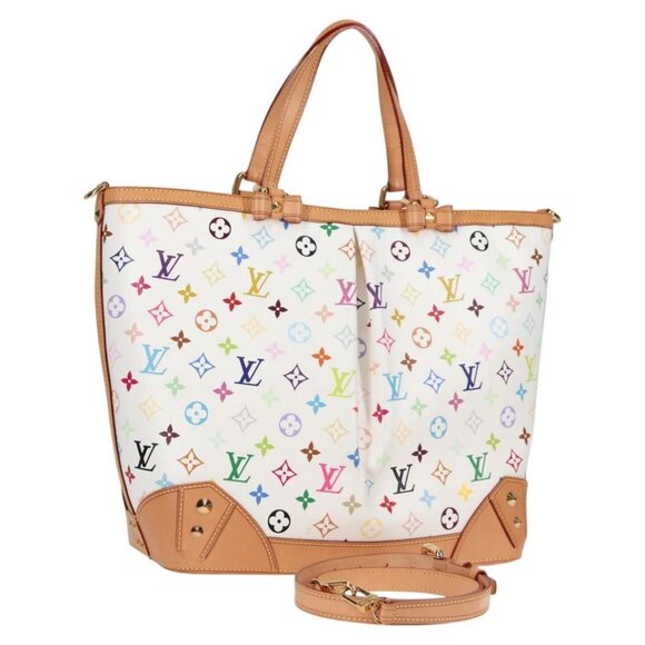 LOUIS VUITTON Multicolor Shirley GM Hand Bag 2way White M93214 LV Auth 115639AM - Picture 1 of 16
